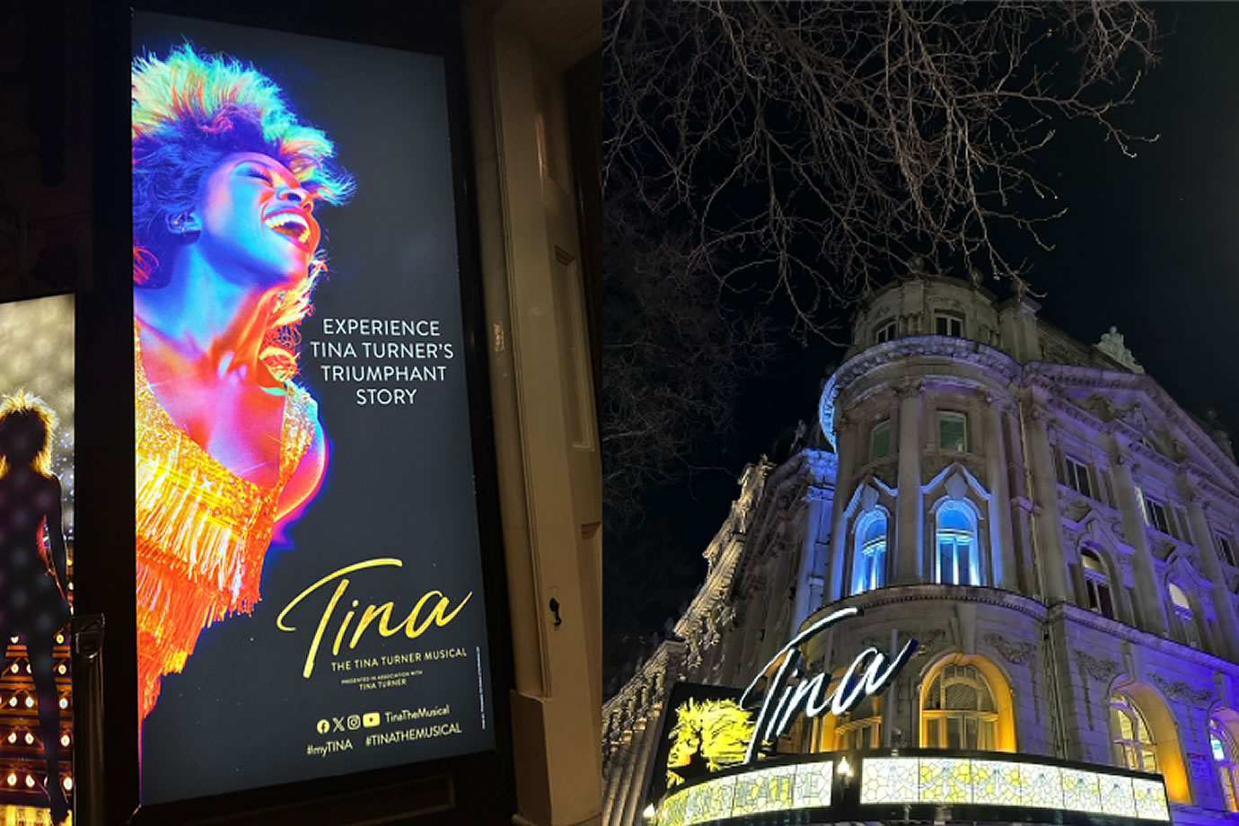 Tina Turner poster outside the Aldwych theatre