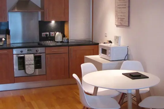 A modern, well equipped kitchen