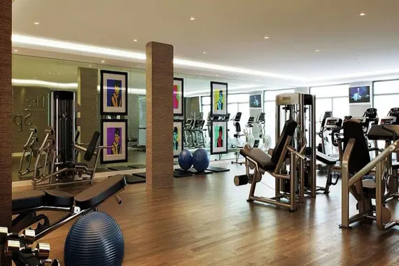 The well equipped gym at Colindale Apartments