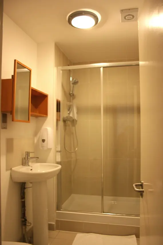 A clean shower room