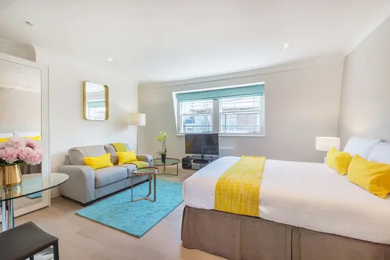 A simple yet elegant studio apartment