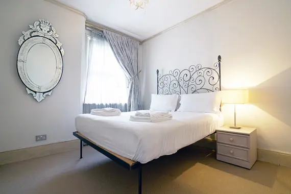 A comfortable one bedroom apartment in a mid Victorian mansion