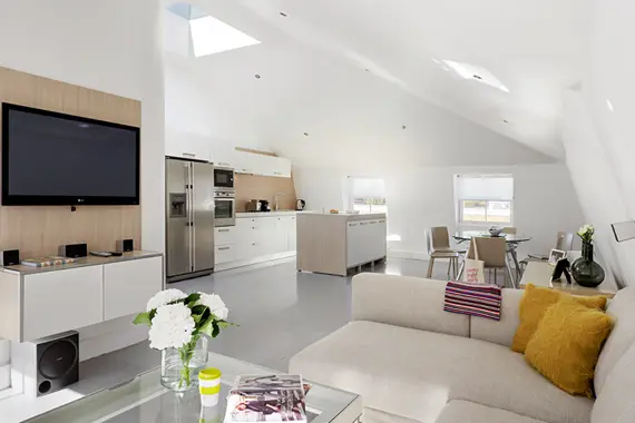 A luxurious and large lounge area to relax in