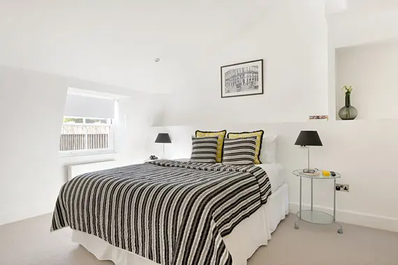 Beautiful bedding for a great night's sleep in the Penthouse