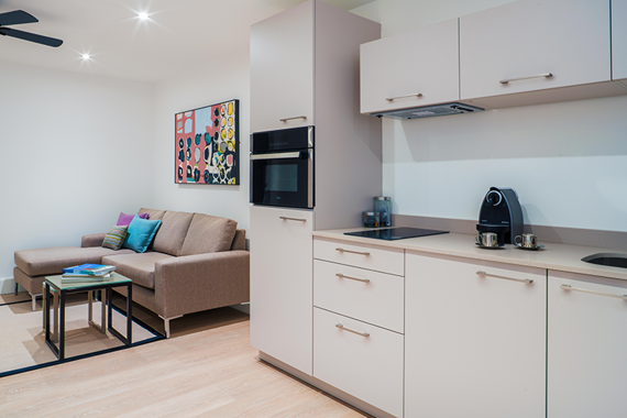 A spacious and colourful two bedroom apartment