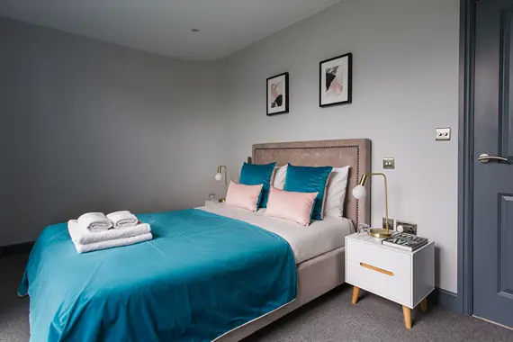 A cozy and comfortable bedroom apartment