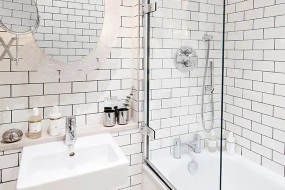 A relaxing and polished shower room in a deluxe apartment