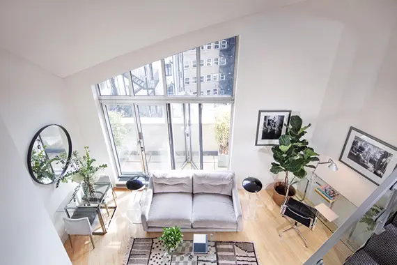 A stunning view from the top in the Mezzanine Loft