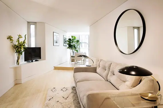 The lovely relaxing lounge area in the Two Bedroom Suite