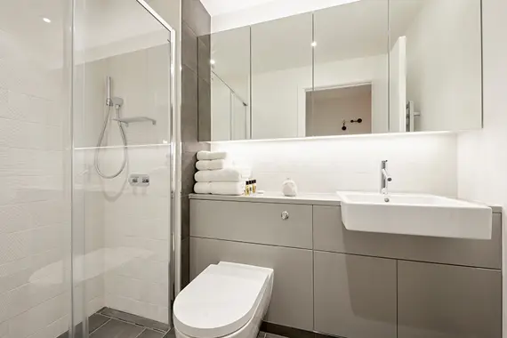 Relax in this luxurious shower room