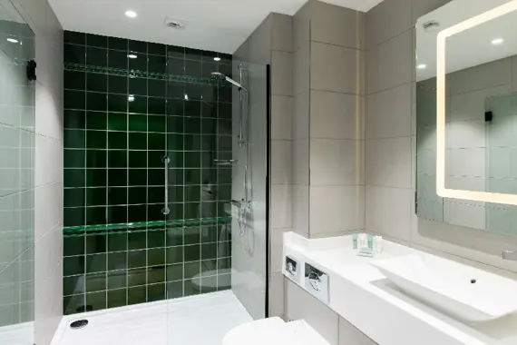 Colourful tiled bathrooms in Native Glasgow