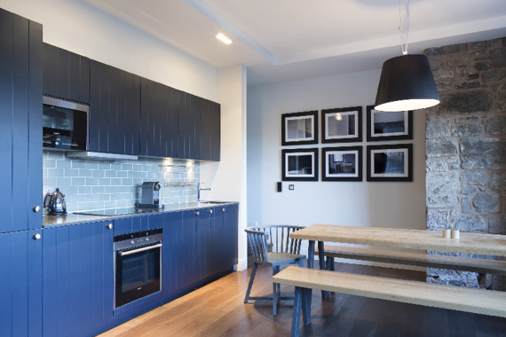 A luxury one bedroom fully equipped kitchen