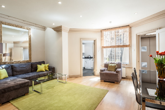 A one bedroom with neutral and calming colours