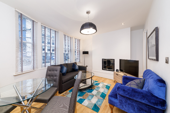 A contemporary and bright living area in Covent Garden