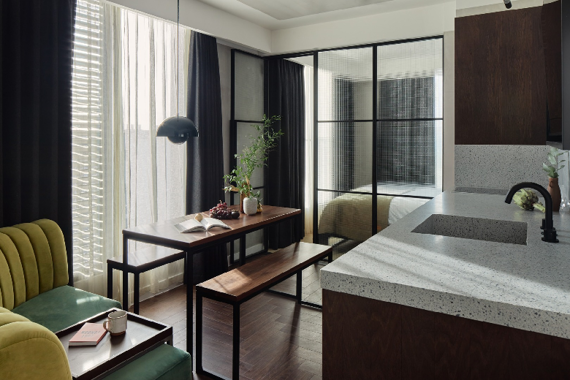 A elegantly designed one bedroom