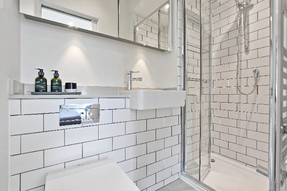 A relaxing shower room