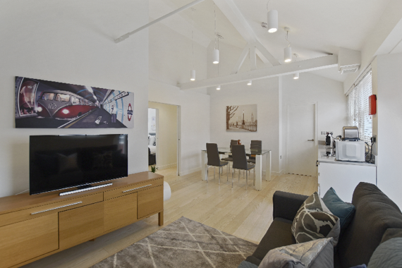 A roomy and snug lounge area