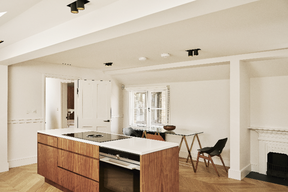 A beautiful fully equipped kitchen in the two bedrooms