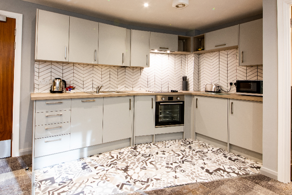 A stunning fully equipped kitchen