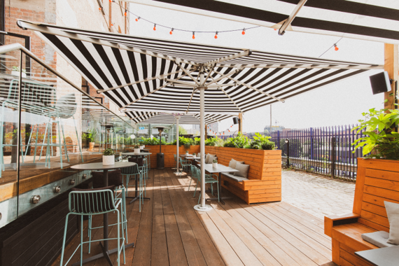 Relaxing terrace with seating area