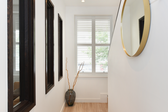 Light and beautifully decorated hallway