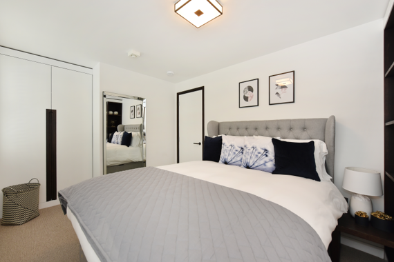 Spacious and modern master bedroom