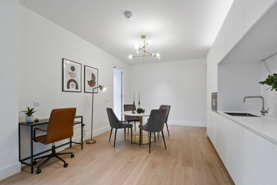 A stylish and elegant dining area