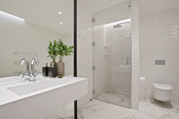 A typical trendy and modern bathroom