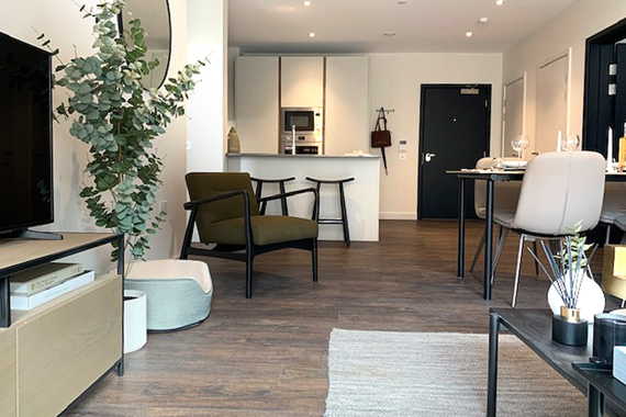 A spacious, smart living and dining area