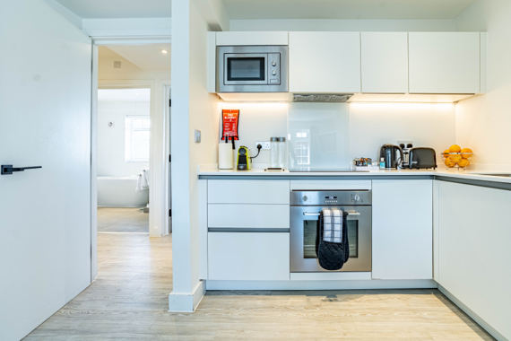 A  modern well equipped kitchen