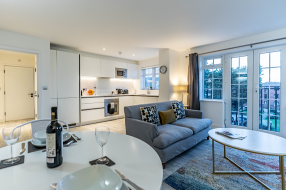 A spacious, smart living and dining area