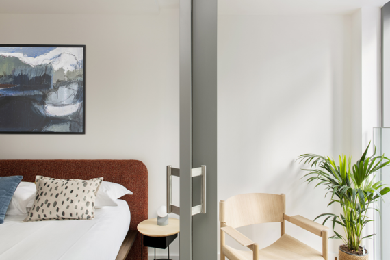 A stylish and elegant bedroom