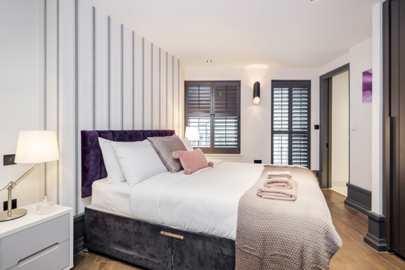 Retreat to a stylish and elegant bedroom