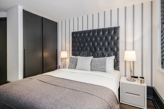 Experience a typical trendy and modern bedroom