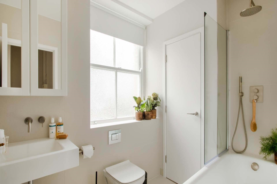 Pristine and hygienic bathroom, offering a private oasis for relaxation and rejuvenation