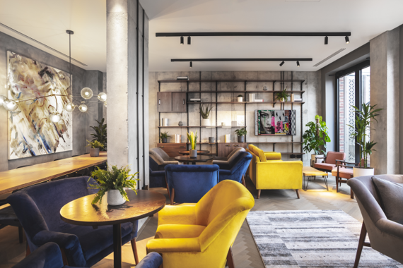 A stunning lobby area for guests to relax