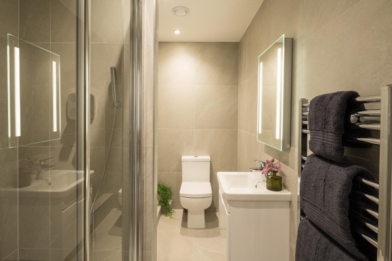 A polished and lovely bathroom