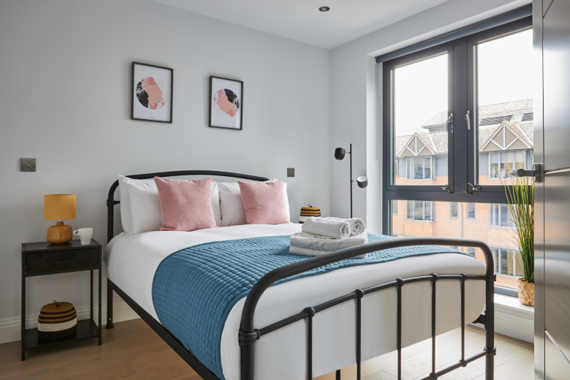 Unwind in a calming bedroom