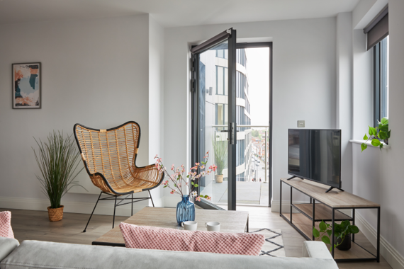 Outdoor space in selected apartments