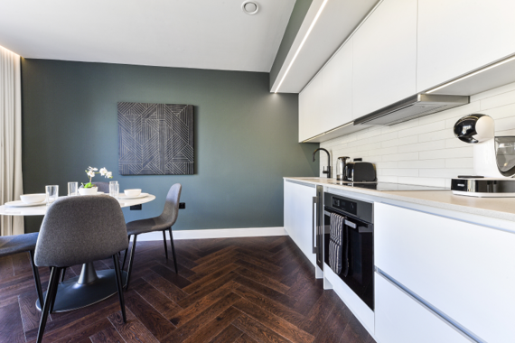 Enjoy the beauty of a beautifully finished open-plan living and kitchen area