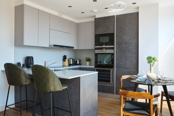 Fully equipped kitchen convenient creating a seamless and inviting atmosphere