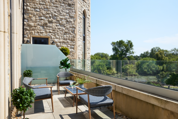 Outdoor space in selected apartments