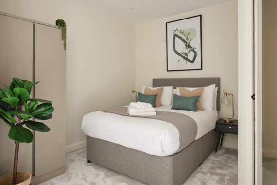 Experience a typical trendy and modern bedroom