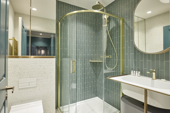 Pristine bathroom, offering a private oasis for relaxation and rejuvenation.