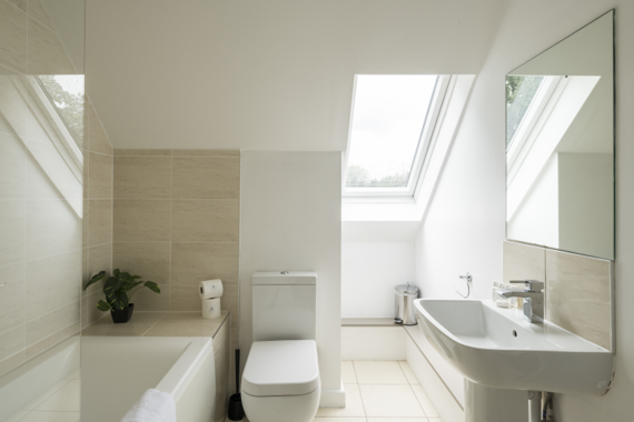 A relaxing and serene bathroom