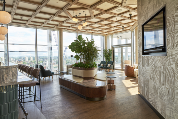 Spacious and modern rooftop bar 