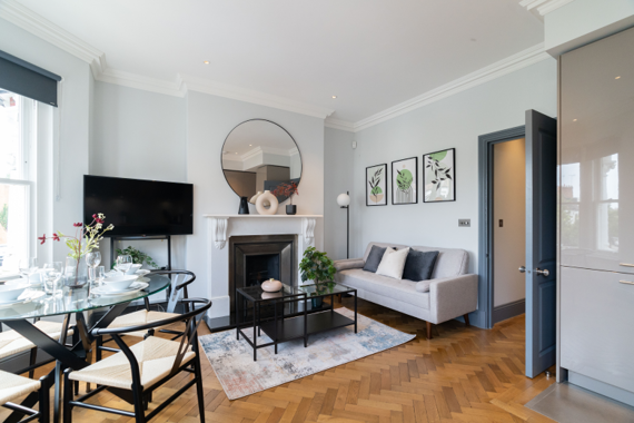 Immerse yourself in a rather spacious and decorative living room