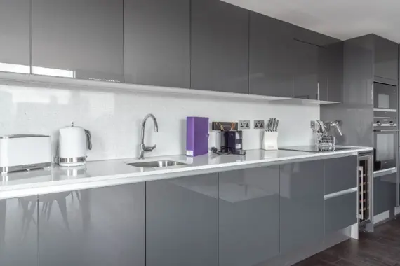 Fully equipped kitchen with modern appliances for convenient cooking and dining