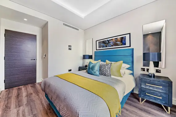 Retreat to a stylish and elegant bedroom