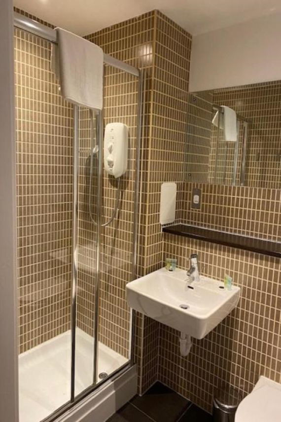 A clean and polished shower room